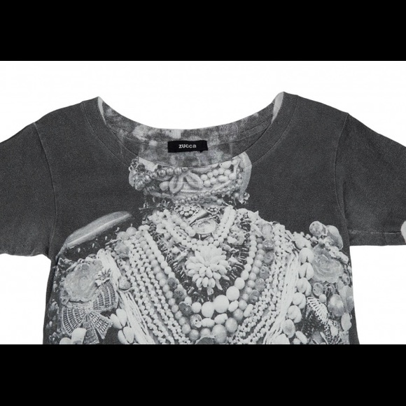 SOLD VINTAGE Zucca Print T-shirt Grey size M - Picture 2 of 6